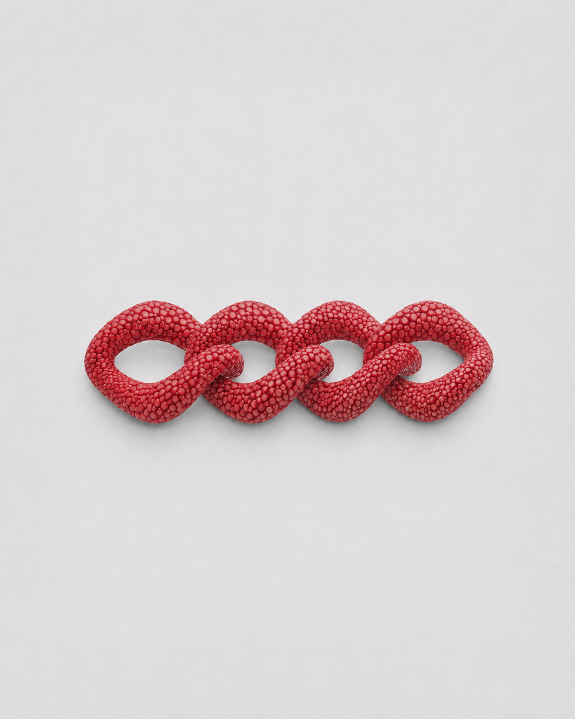 Galuchat links - Chilli red