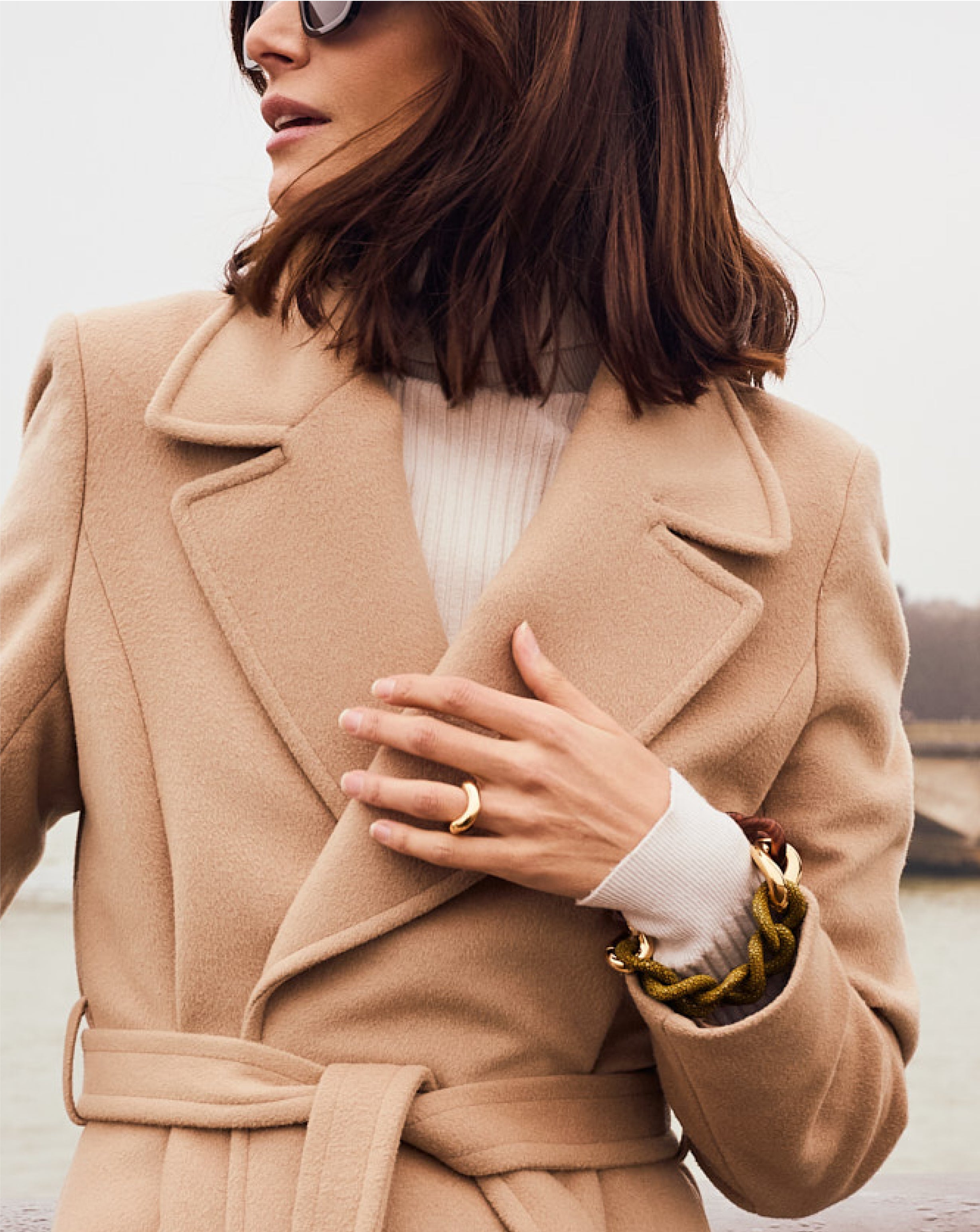 Galuchat - Kiwi green - Gold plated