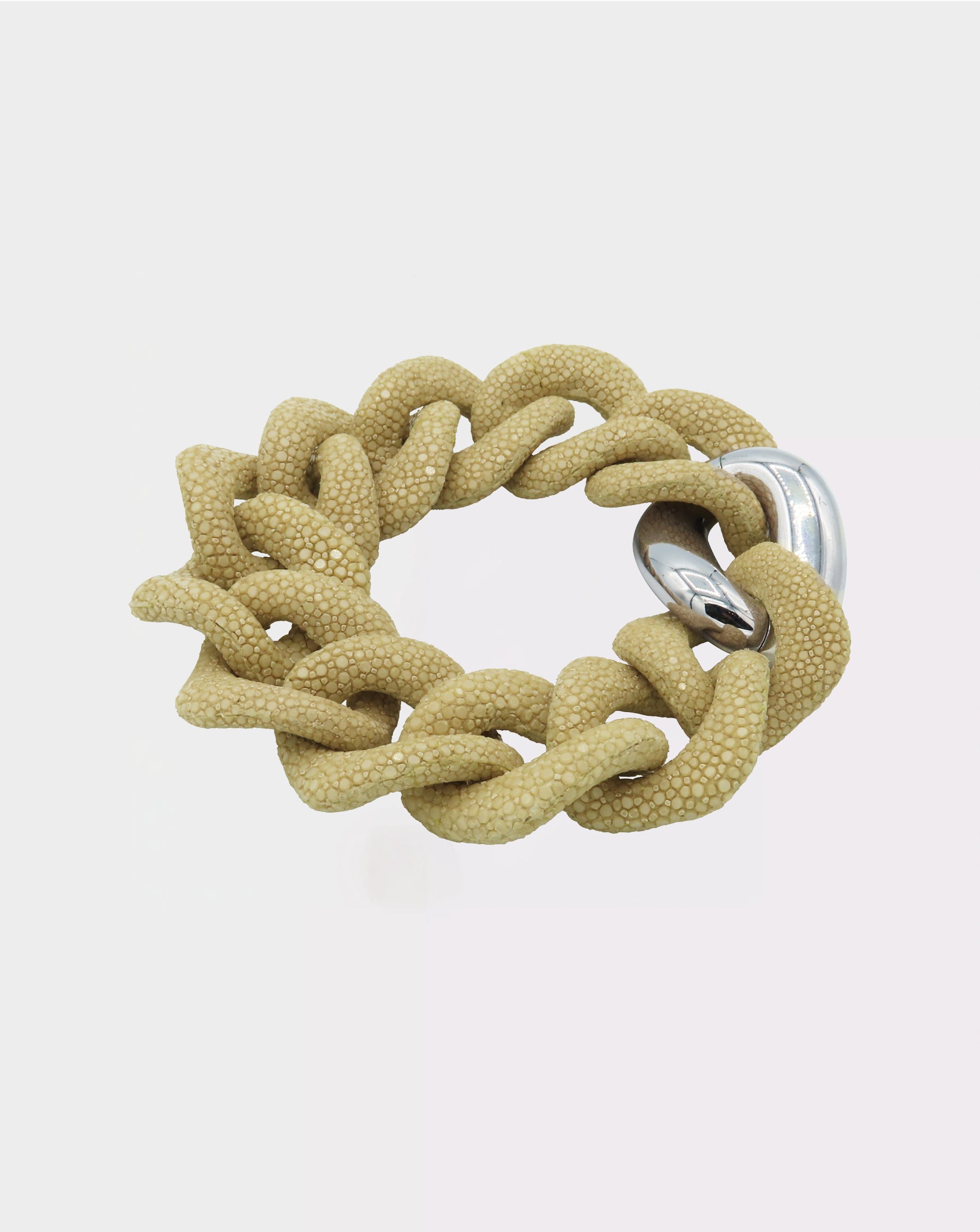 Galuchat - Beige - Gold plated