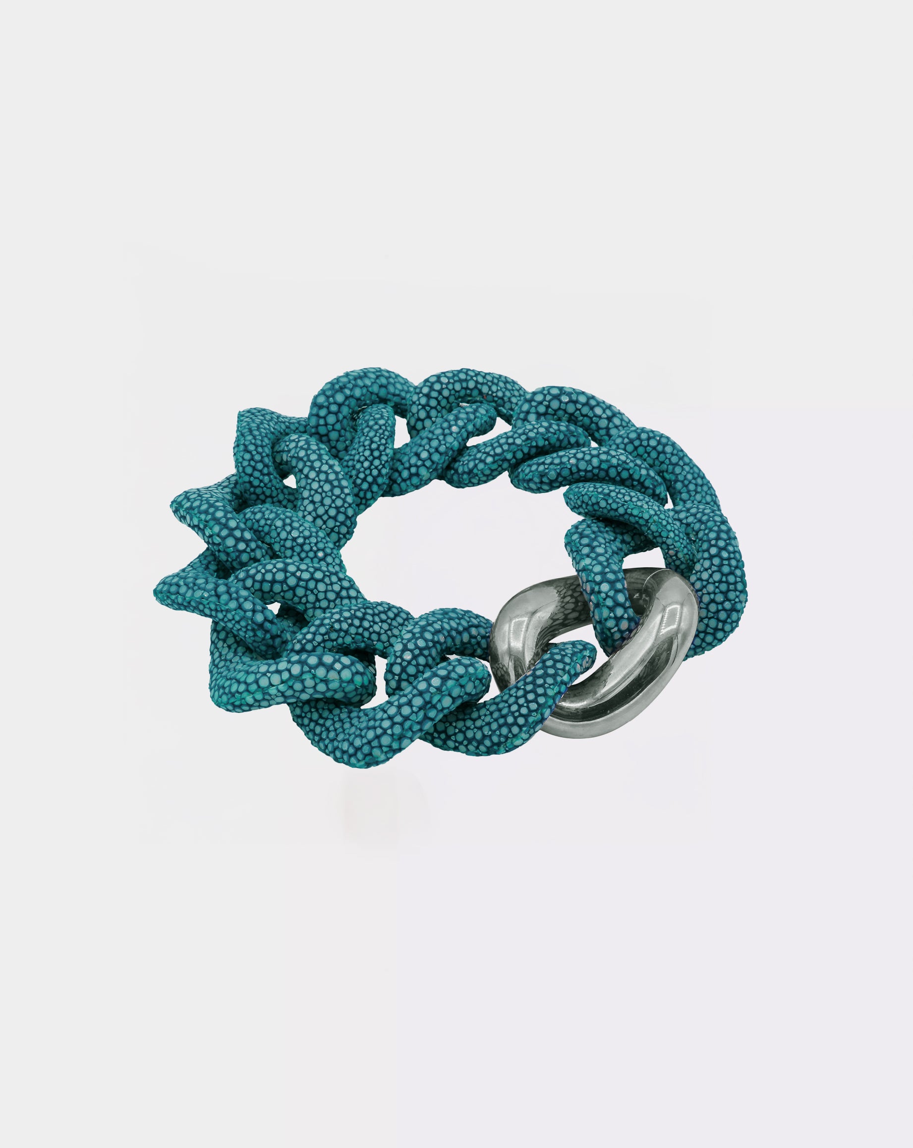 Galuchat - Ocean Blue - Gold plated