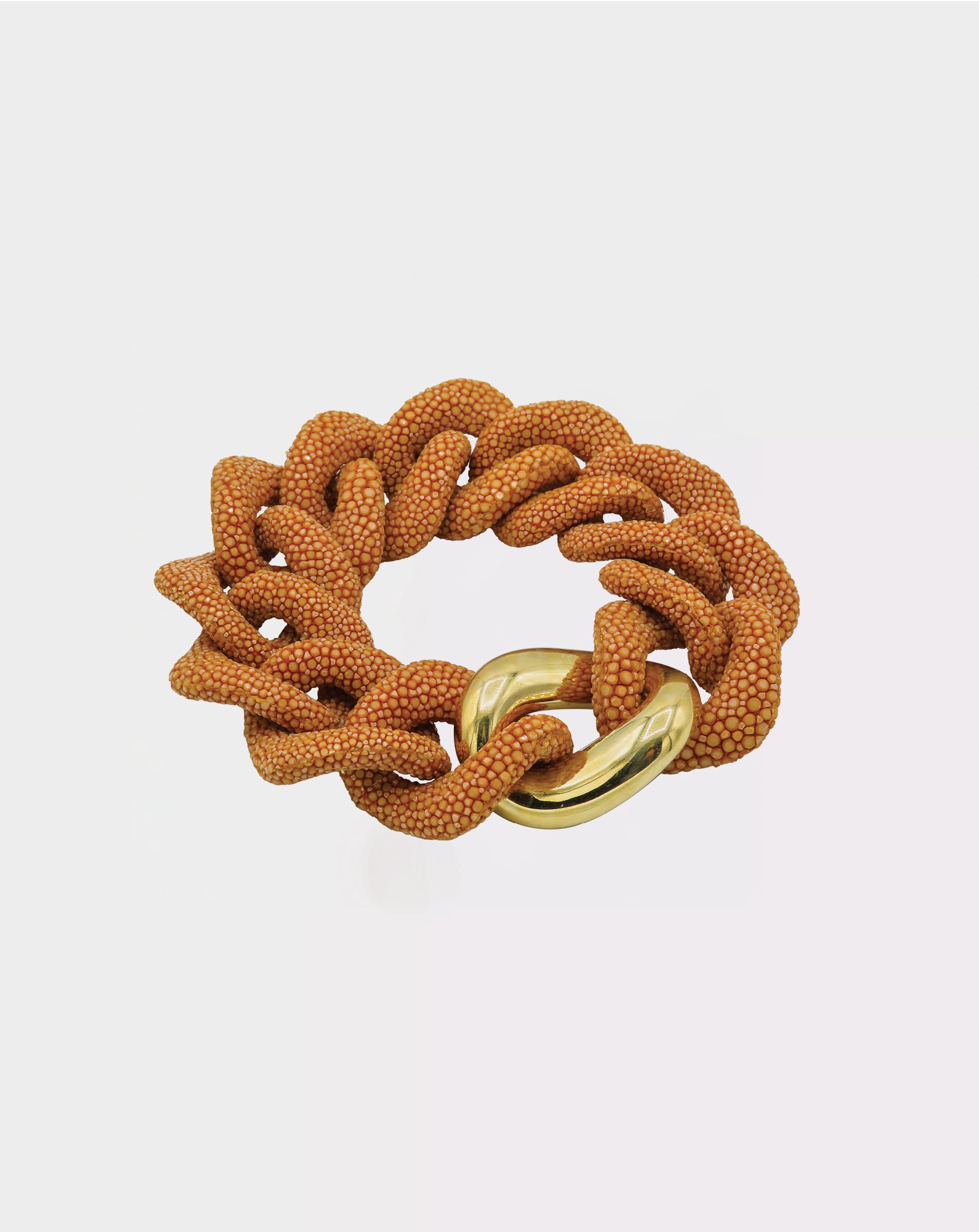 Galuchat - Caramel - Gold plated