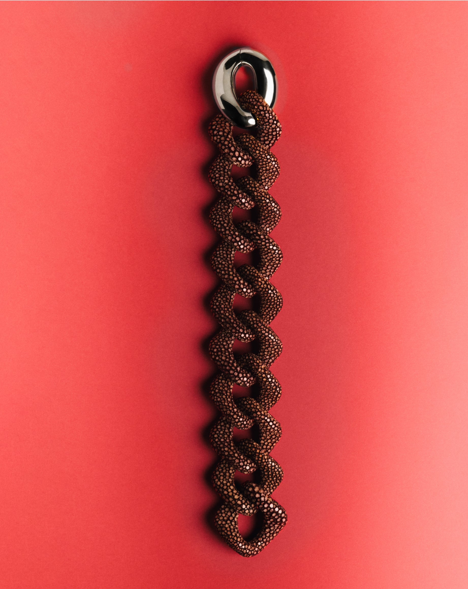 Galuchat - Chocolatebrown - Gold plated