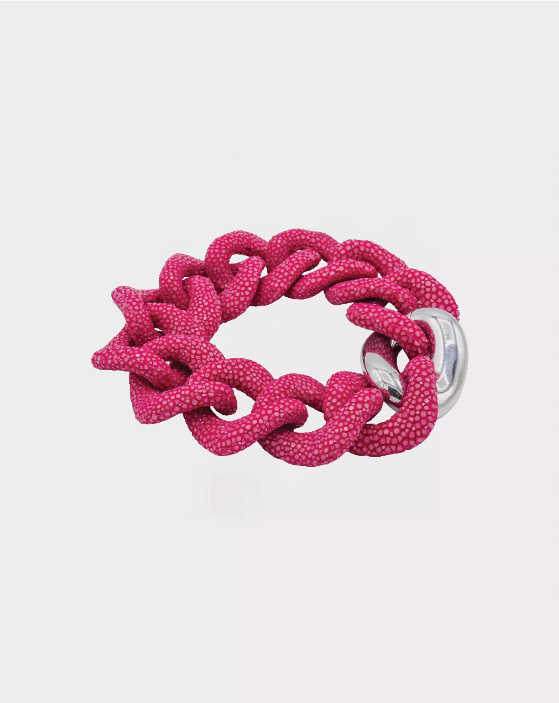 Galuchat - Pink - Gold plated