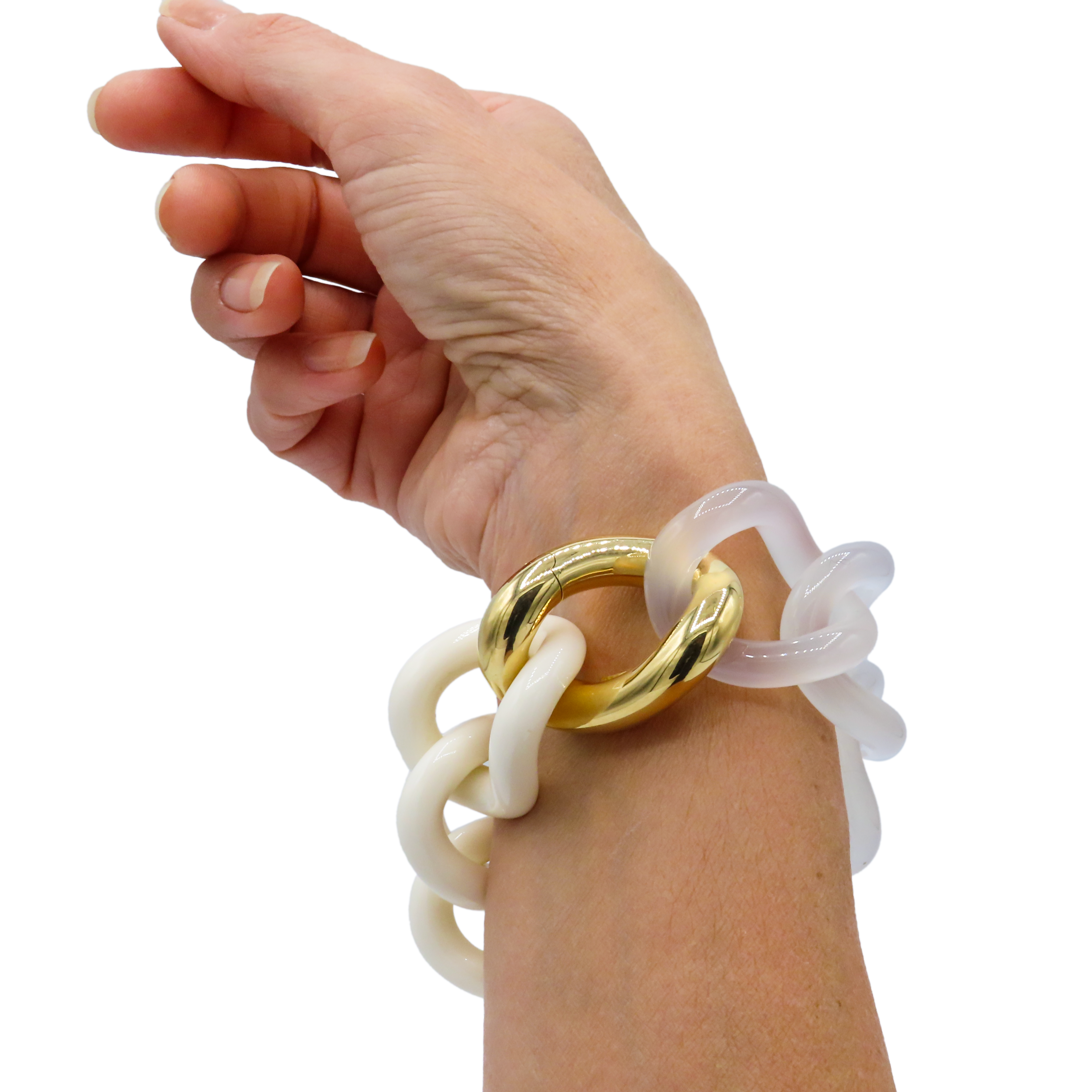 Composite - White/Milky - 18K Gold