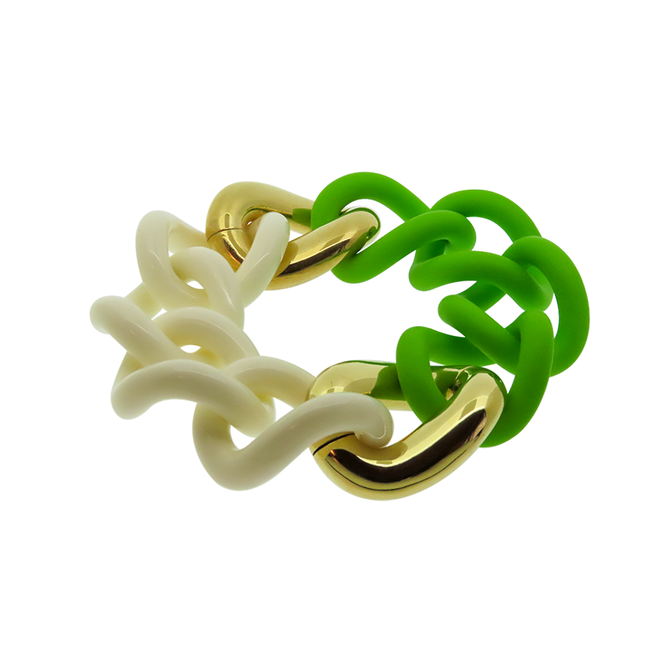 Composite white - Luxura Apple Green - Gold plated