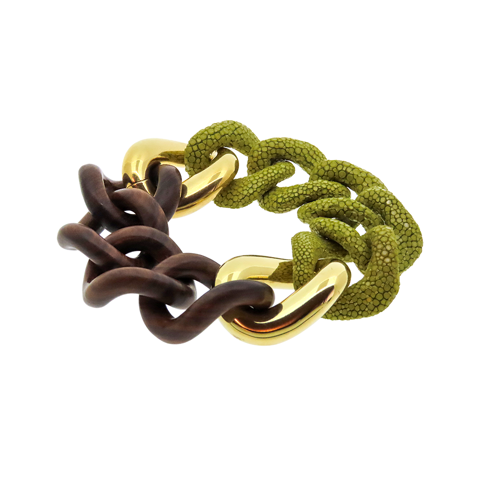 Rosewood - Galuchat Kiwi - Gold plated