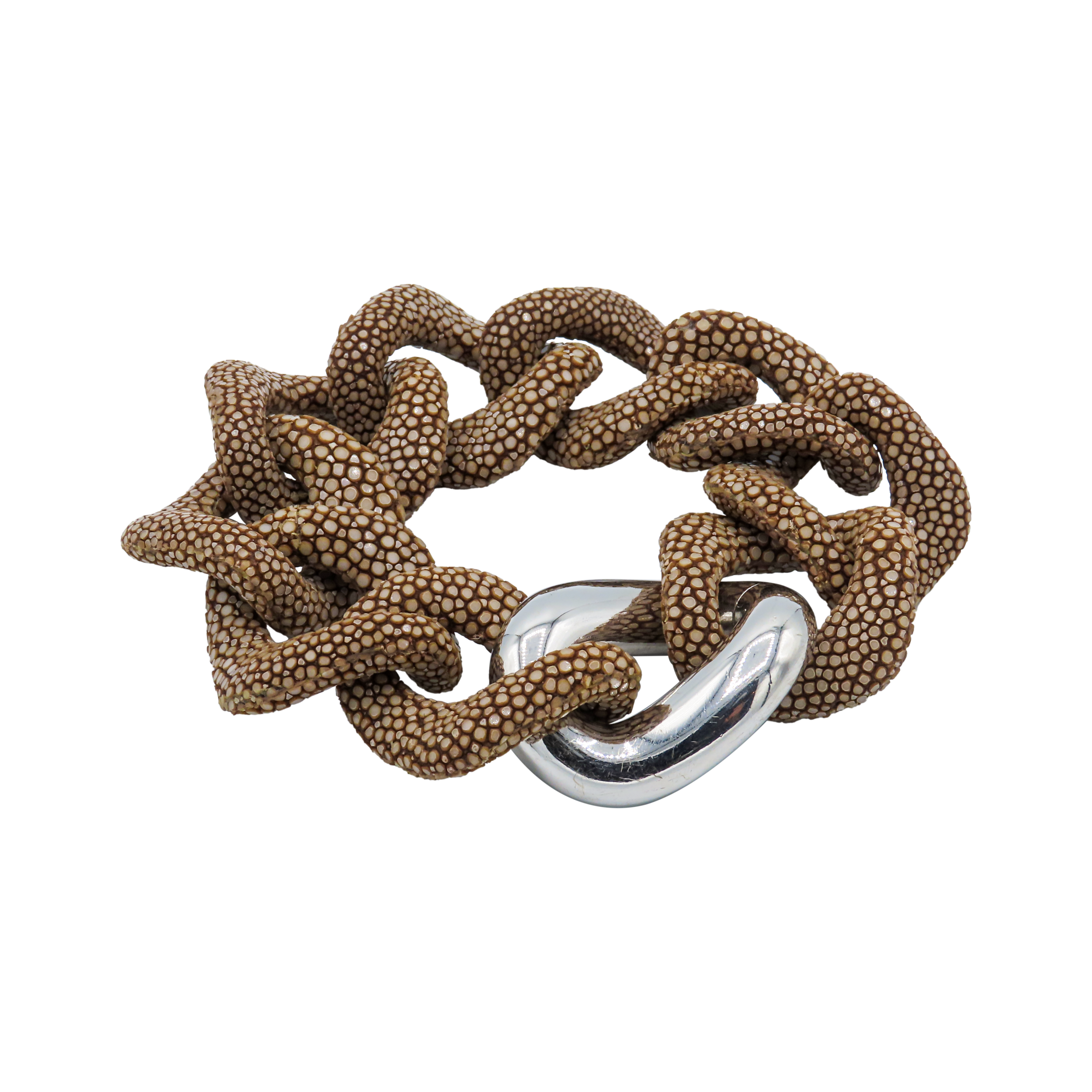Galuchat - Brown - 18k Gold