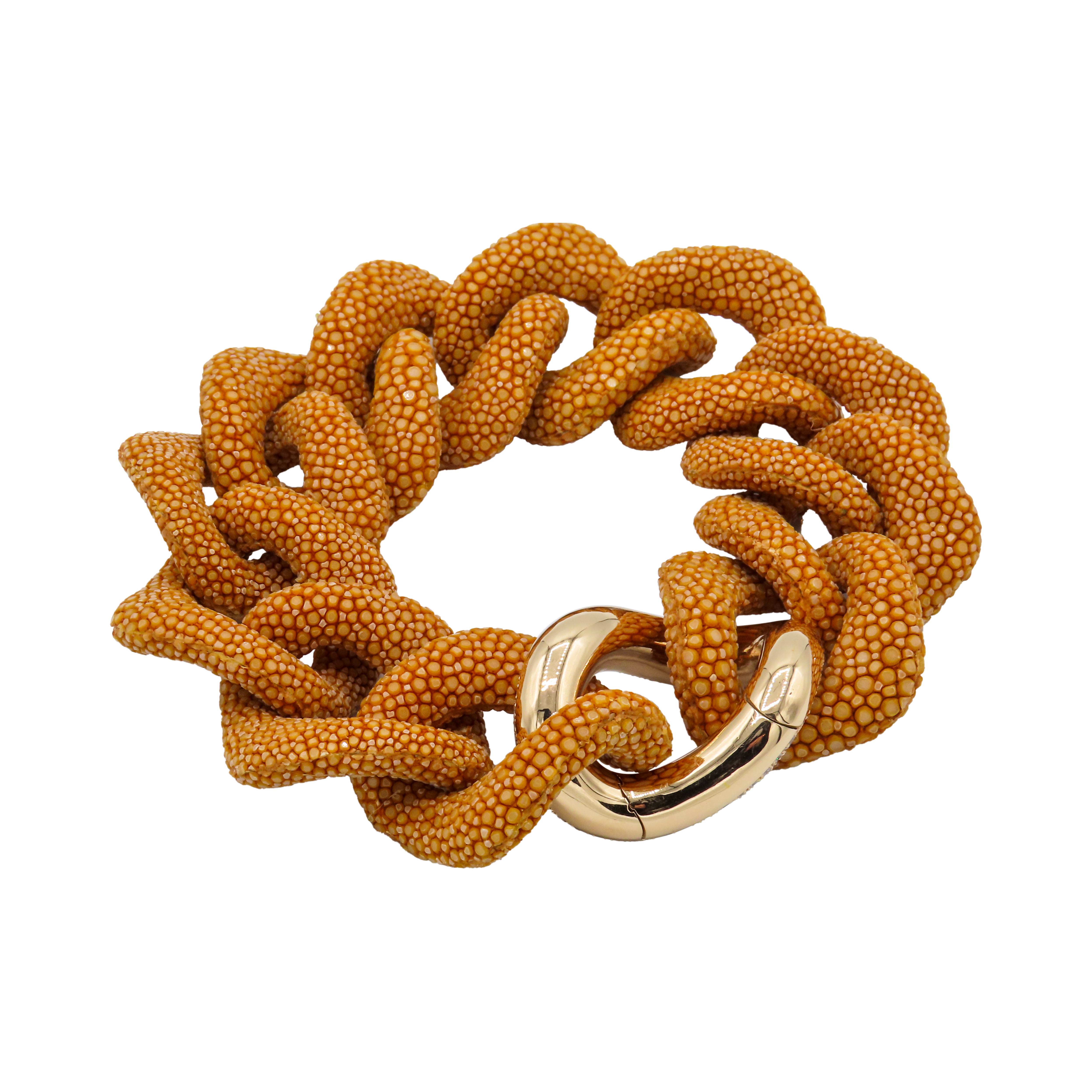 Galuchat - Caramel - 18k Gold