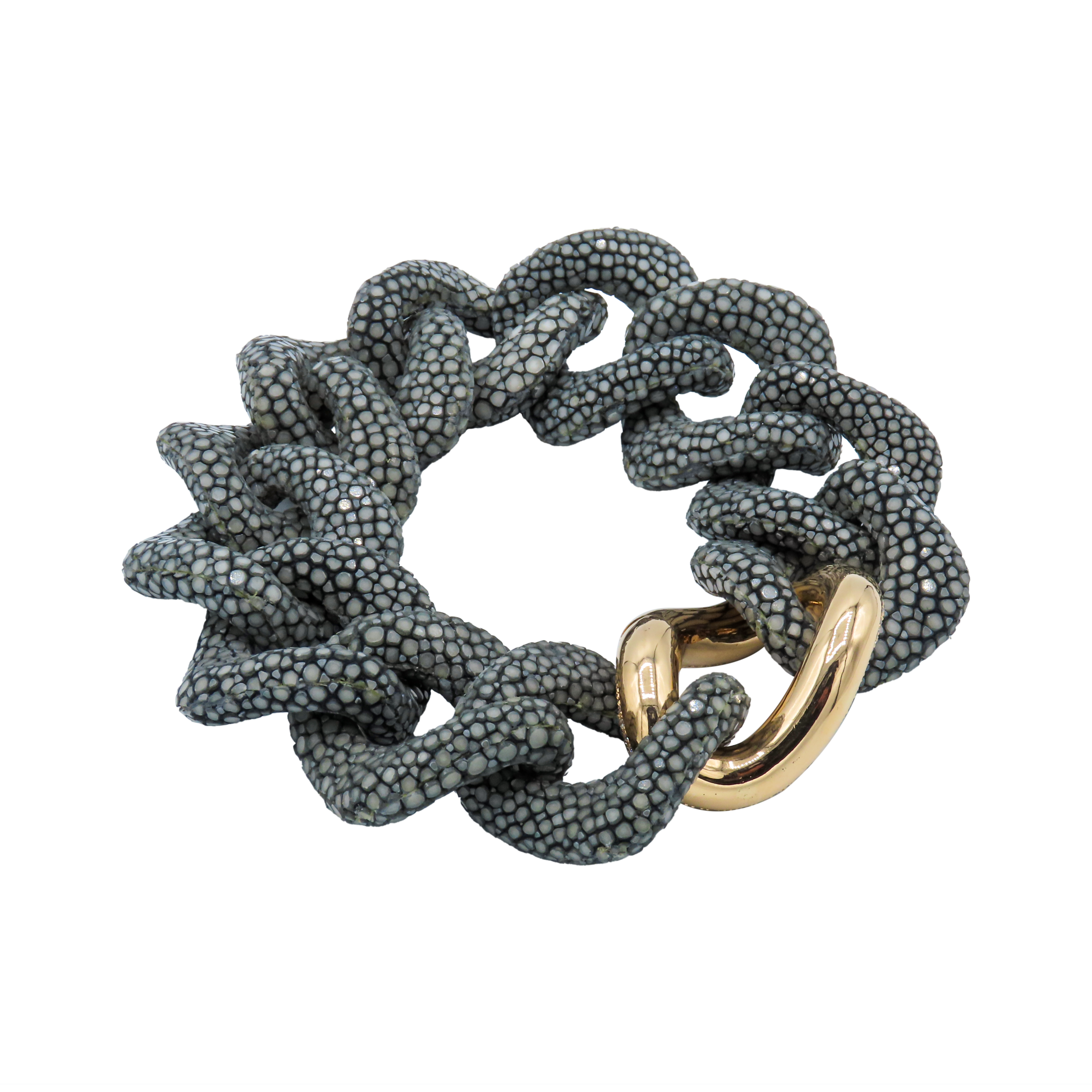 Galuchat - Grey - 18k Gold