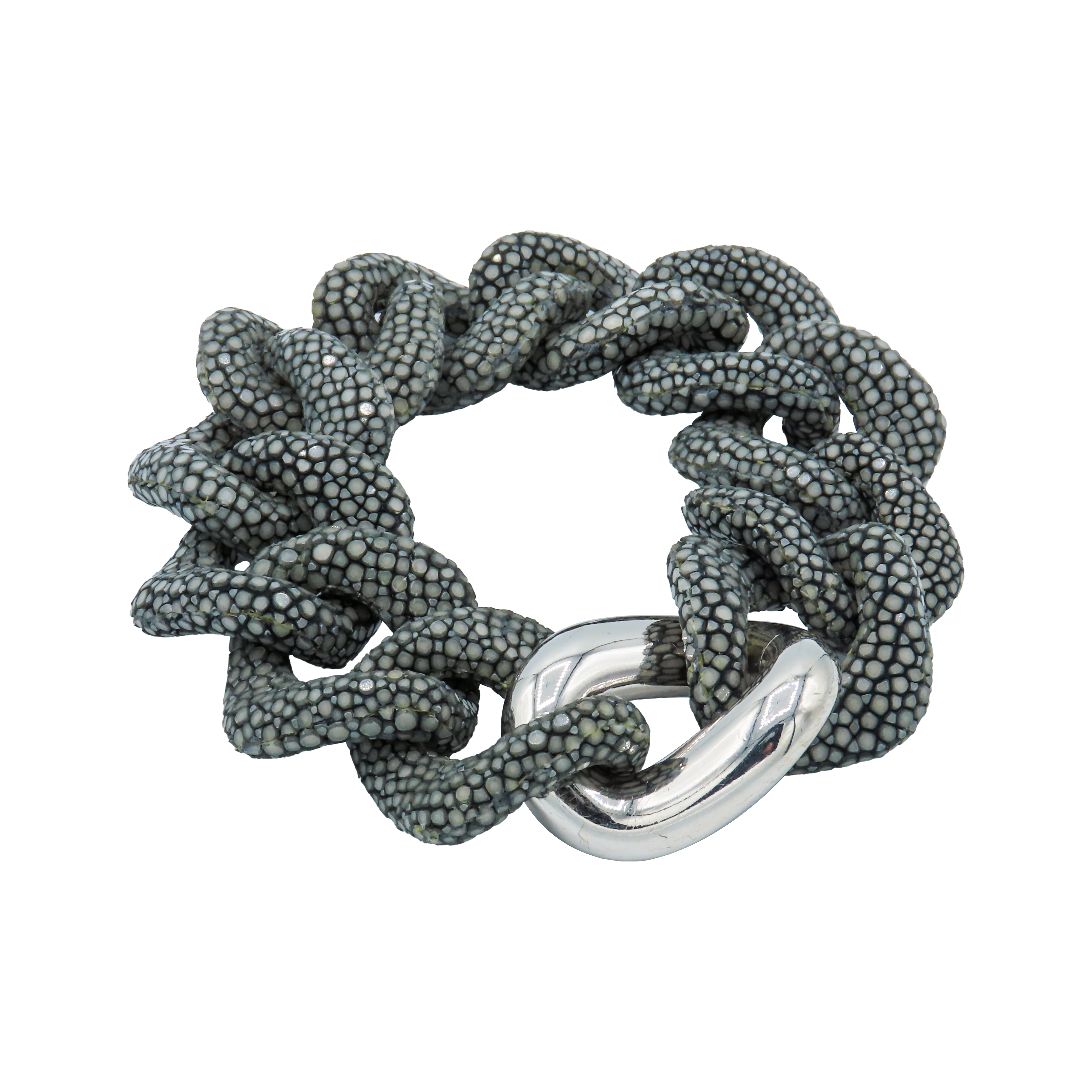 Galuchat - Grey - 18k Gold