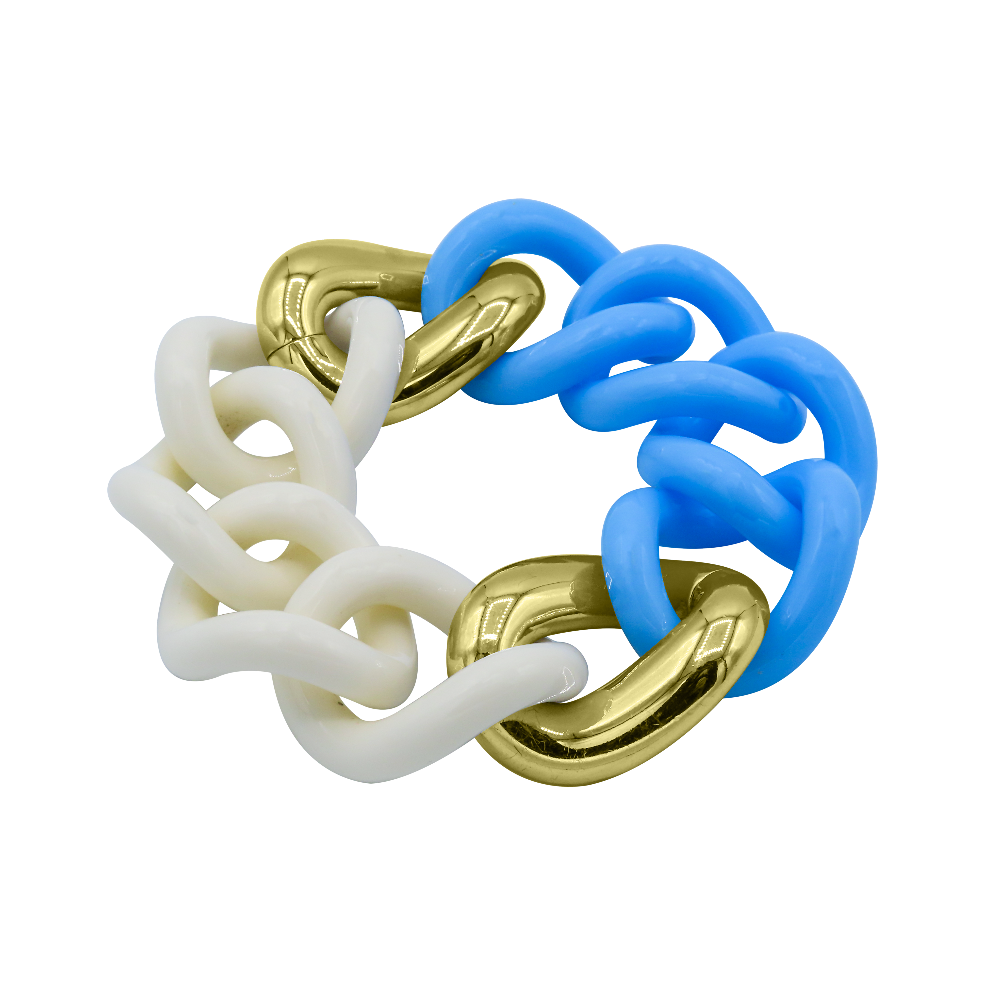Composite - White/Blue - Gold plated