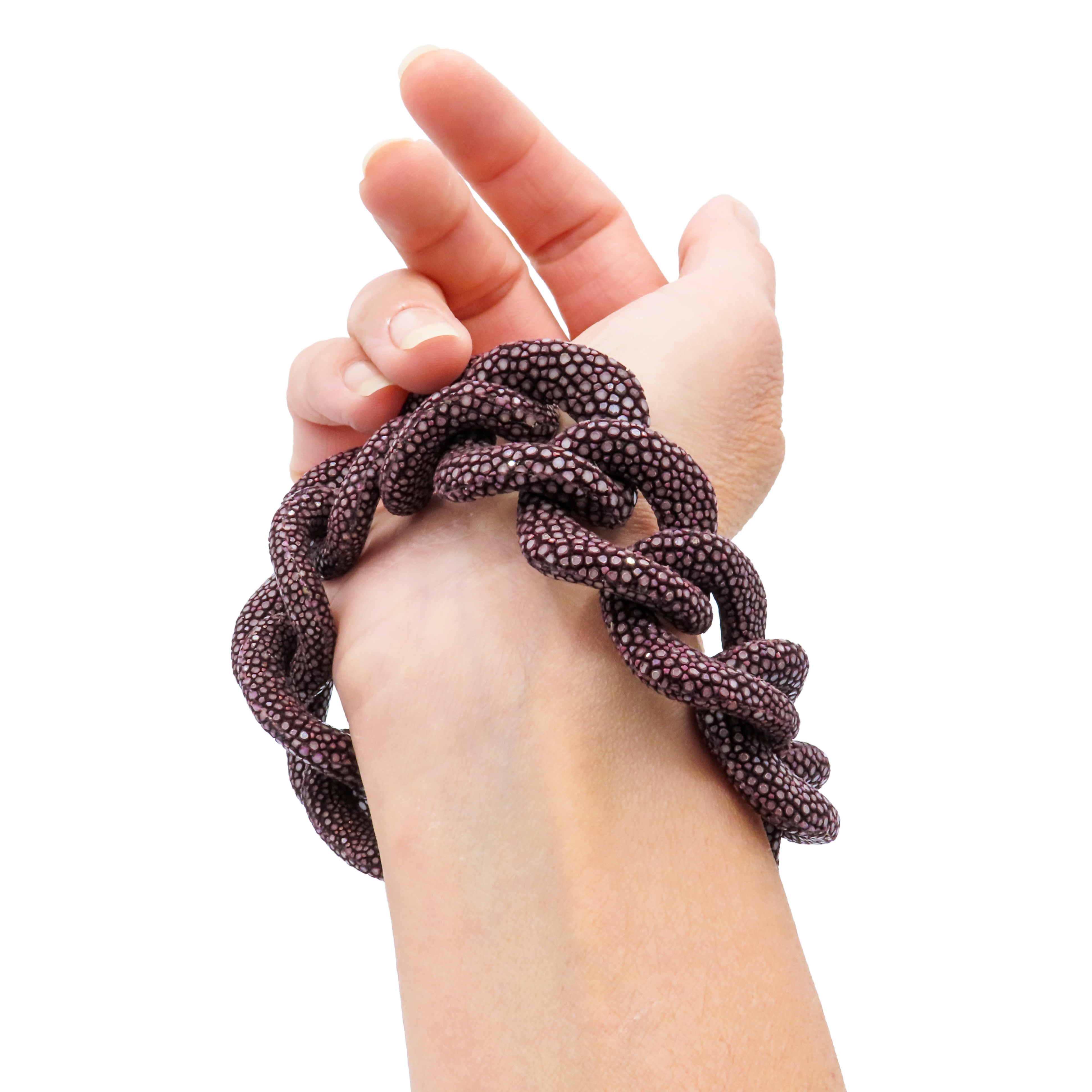 Galuchat - Plum - 18k Gold