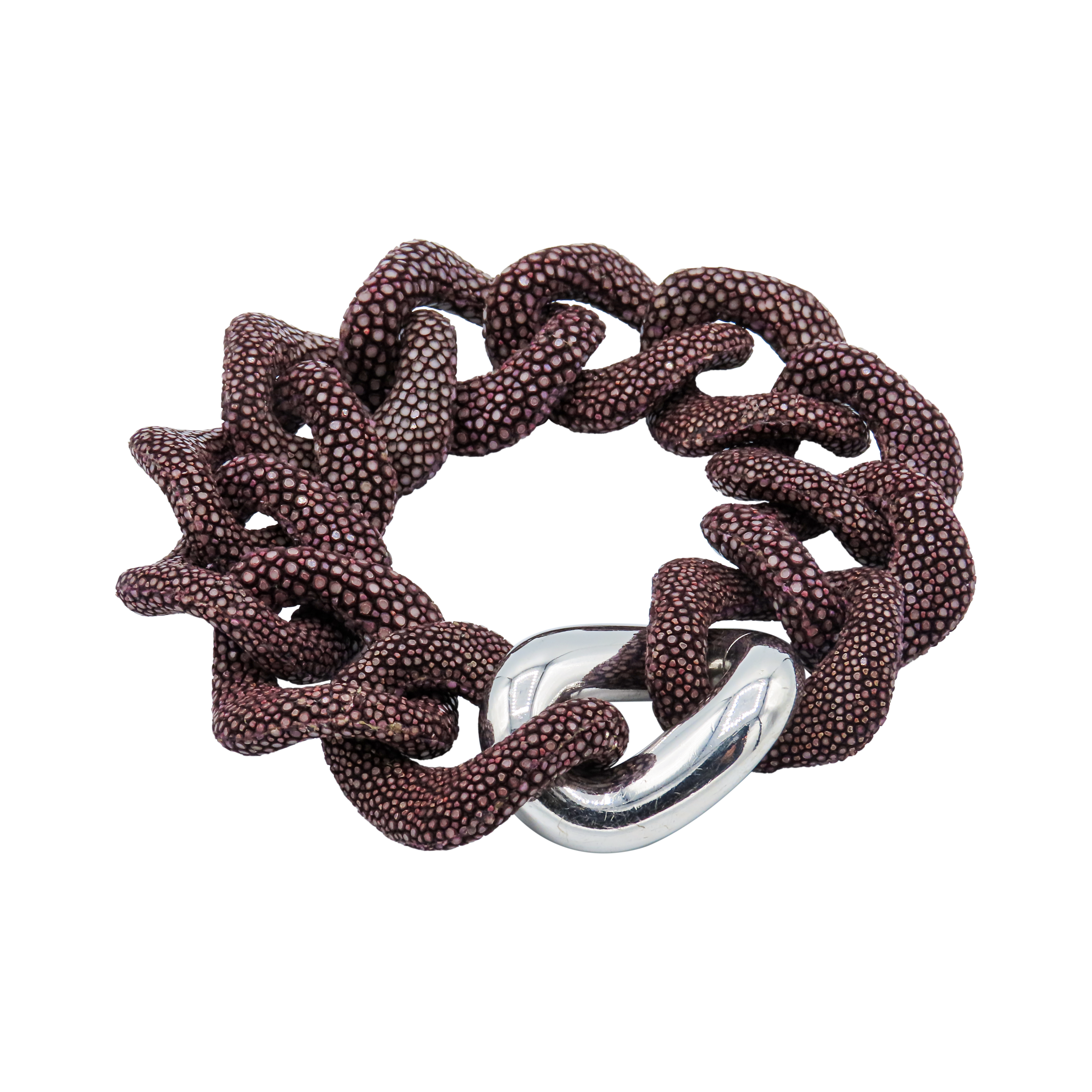 Galuchat - Plum - 18k Gold