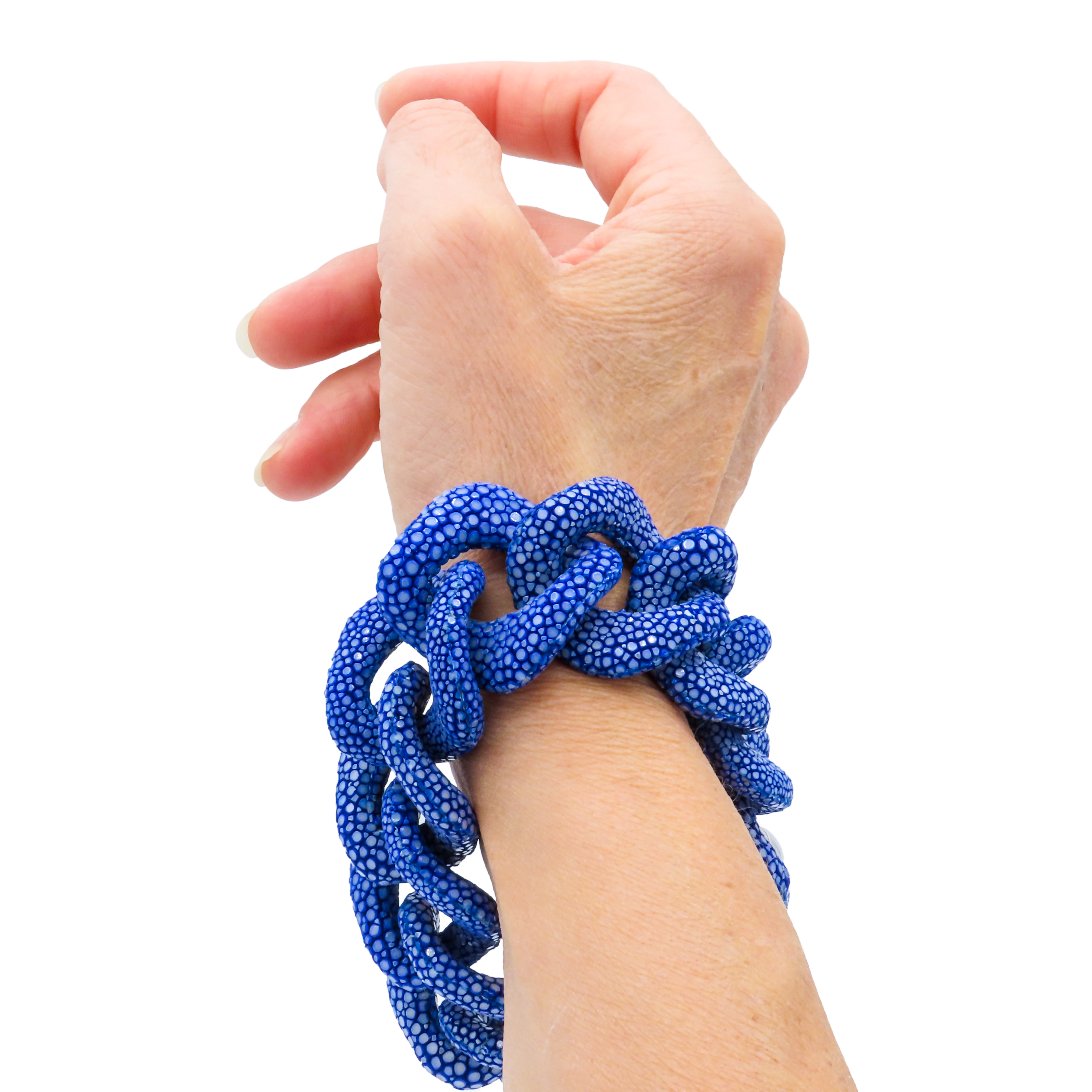 Galuchat - Royal blue - 18k Gold