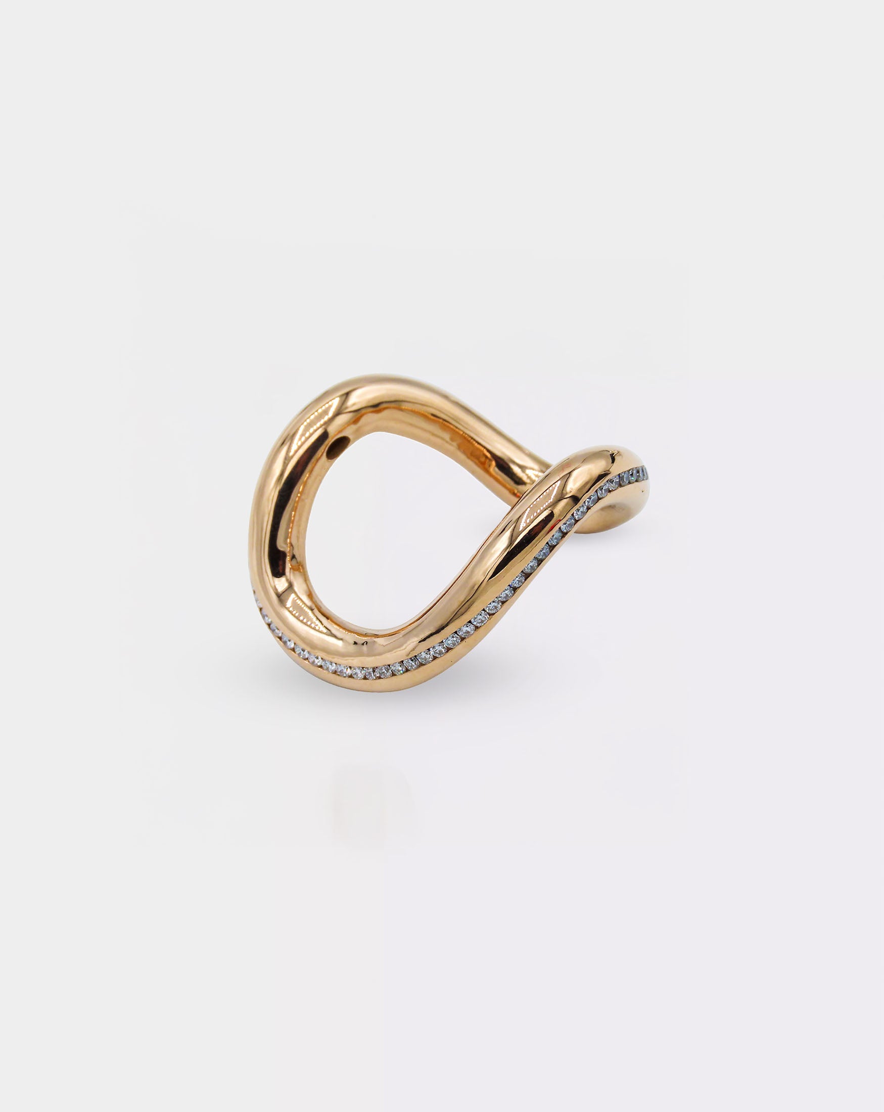 Ring - 18K rose gold with 0.75ct diamonds