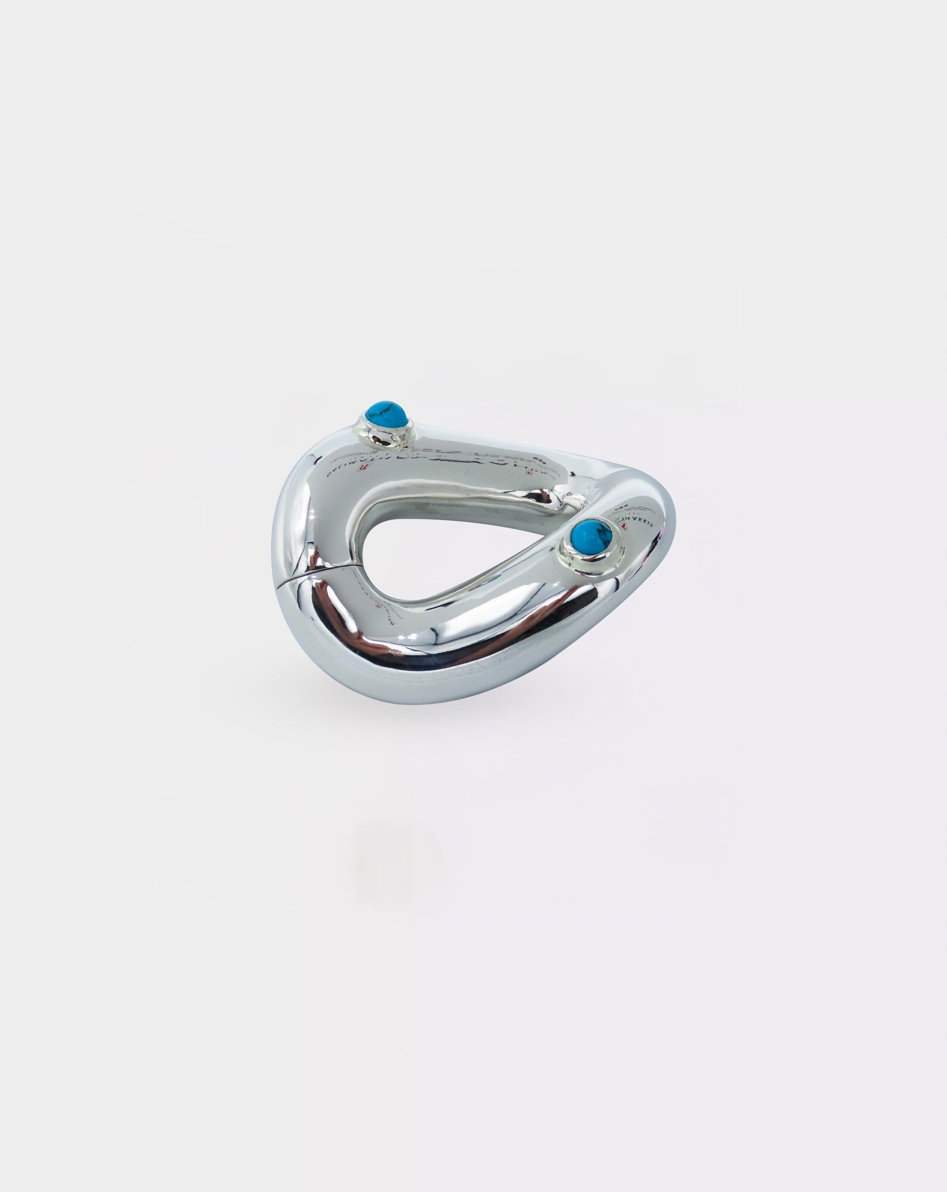 Clasp - Turqoise - Gold Plated - White