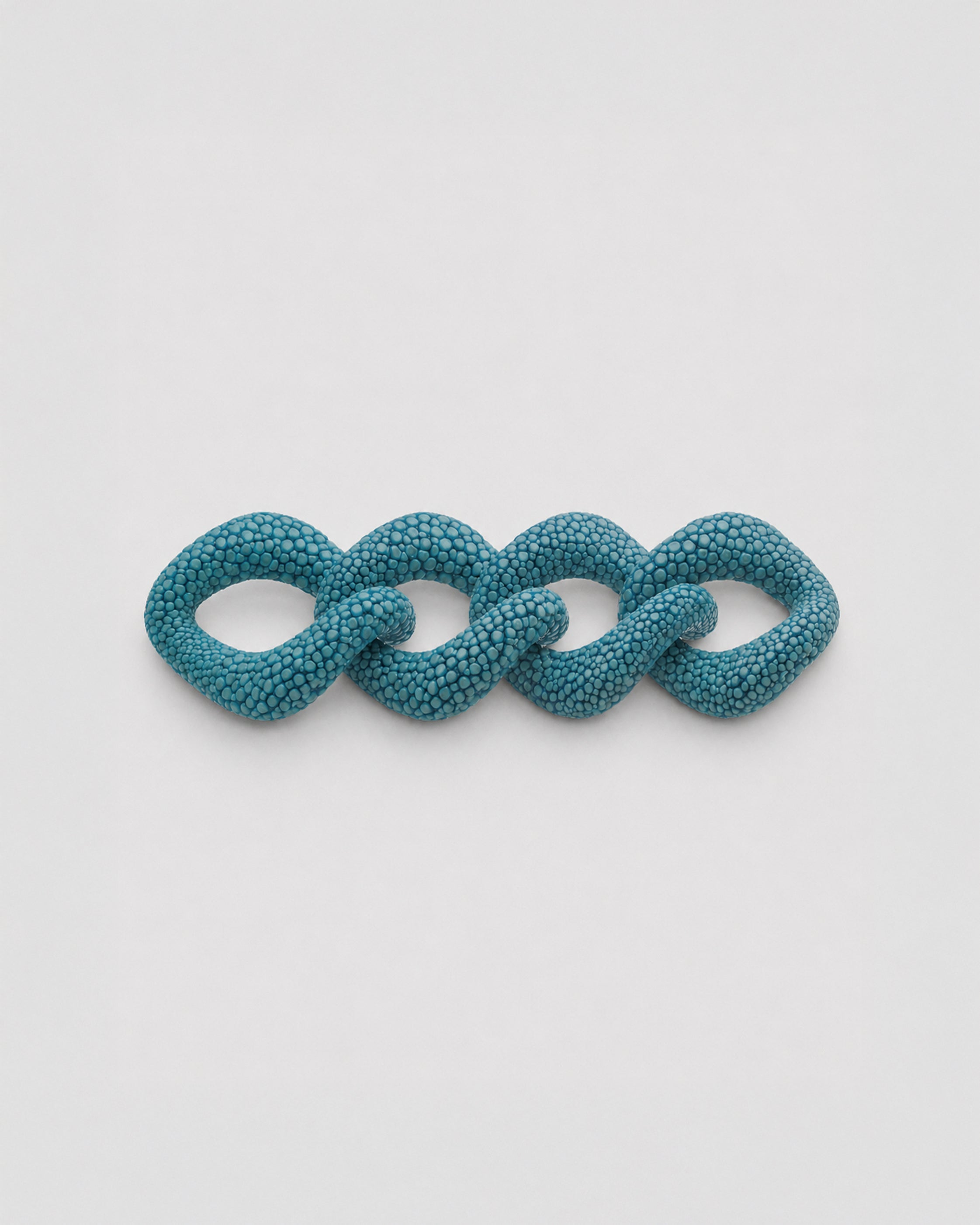 Galuchat links - Azure blue
