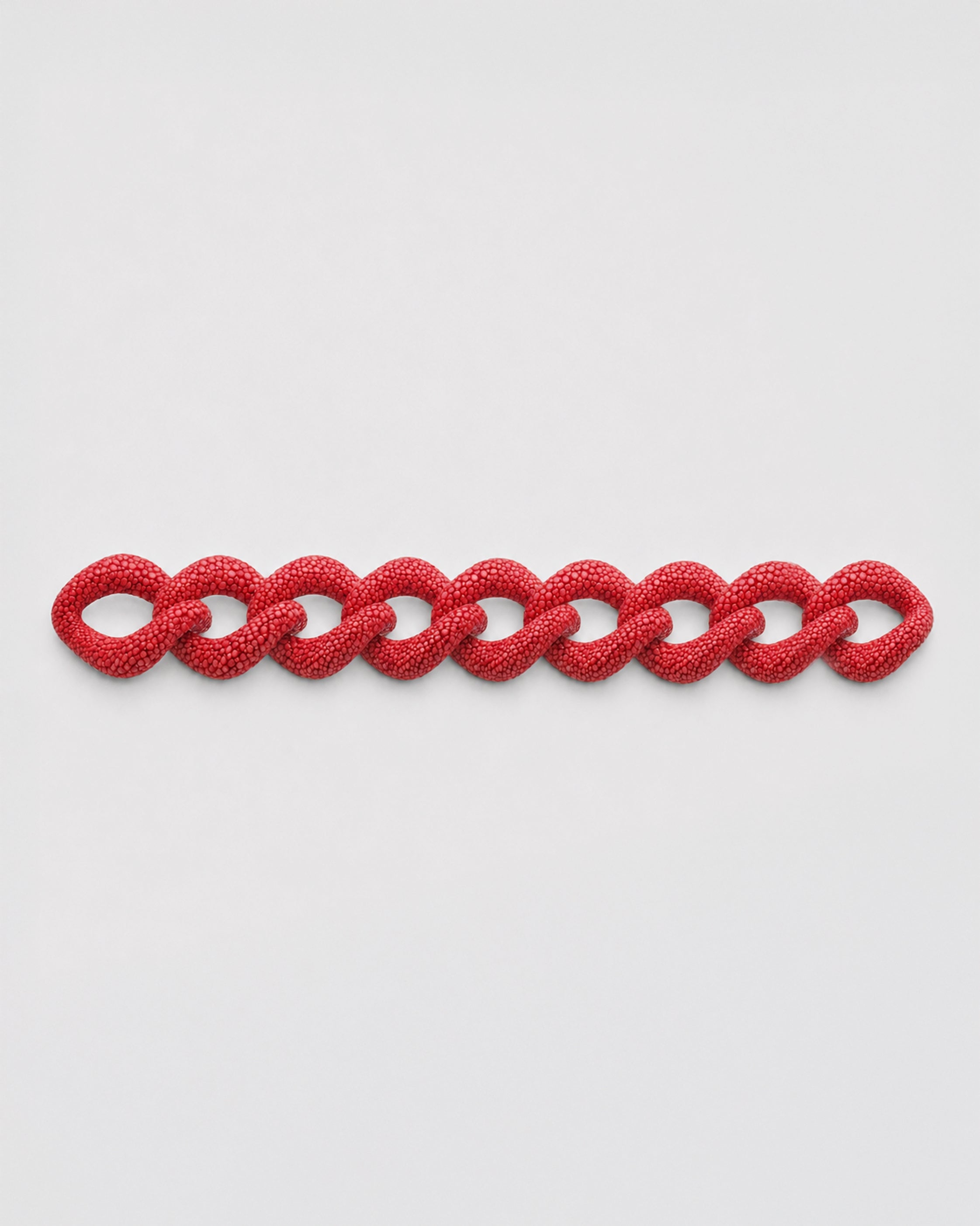 Galuchat links - Chilli red