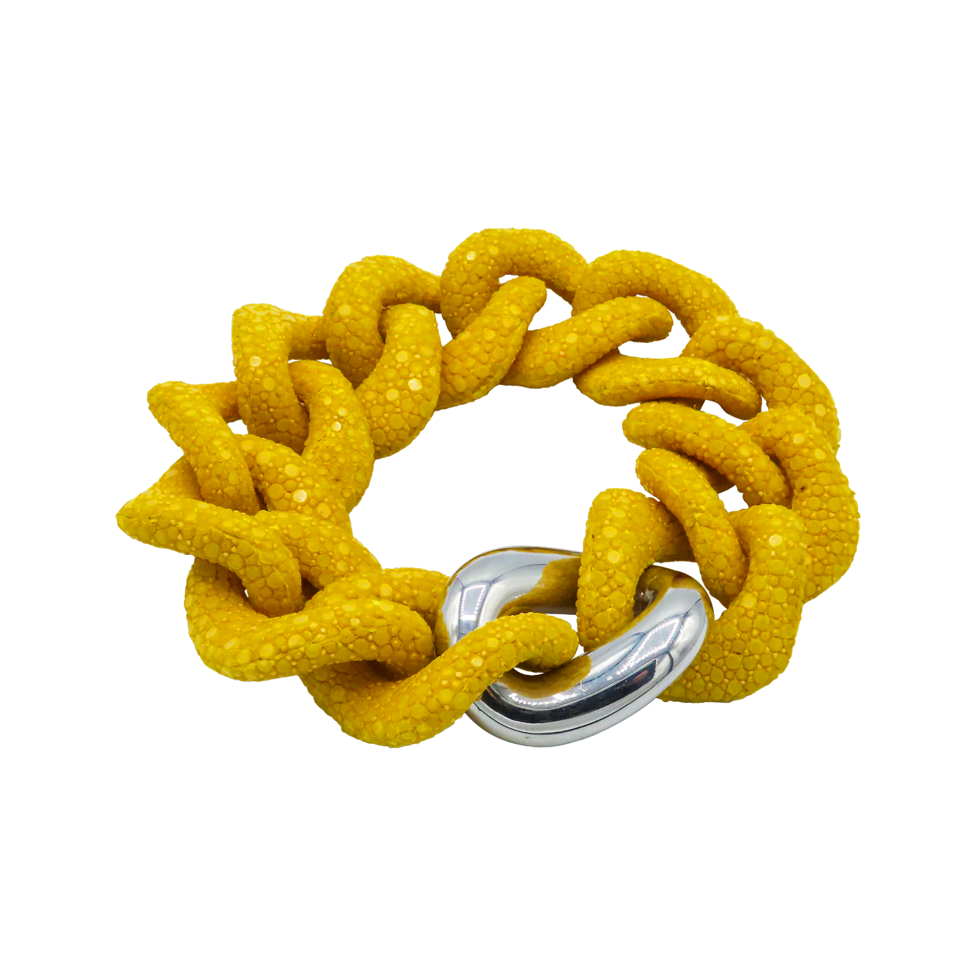 Galuchat - Yellow - Gold plated