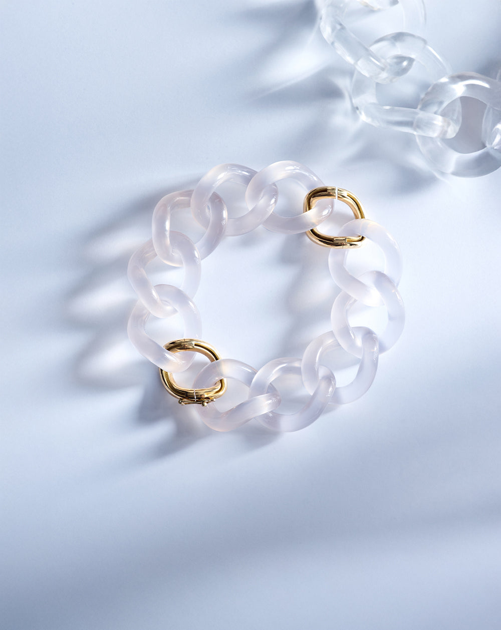 The Mini Composite Milky White - Gold plated - Mixed