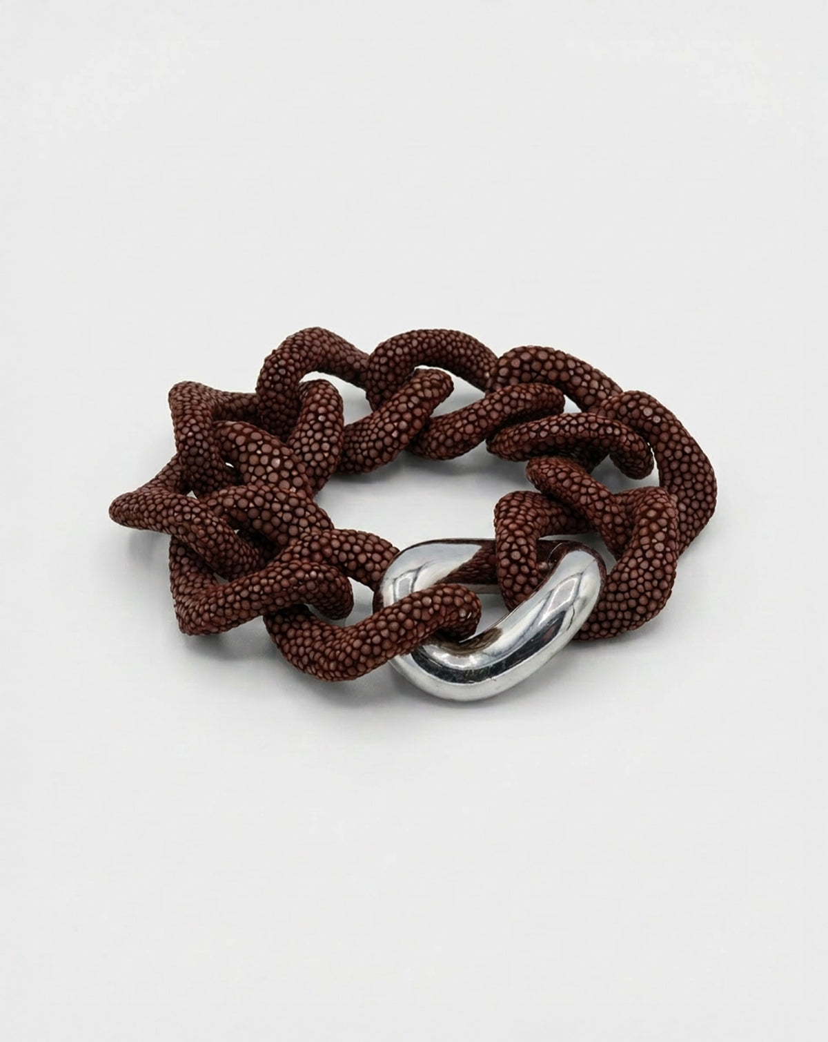 Galuchat - Chocolatebrown - Gold plated