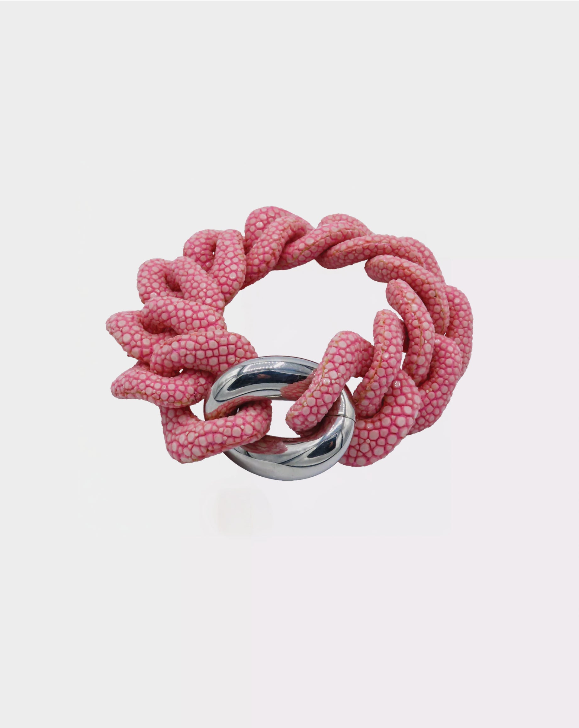 Galuchat - Baby Pink - Gold plated