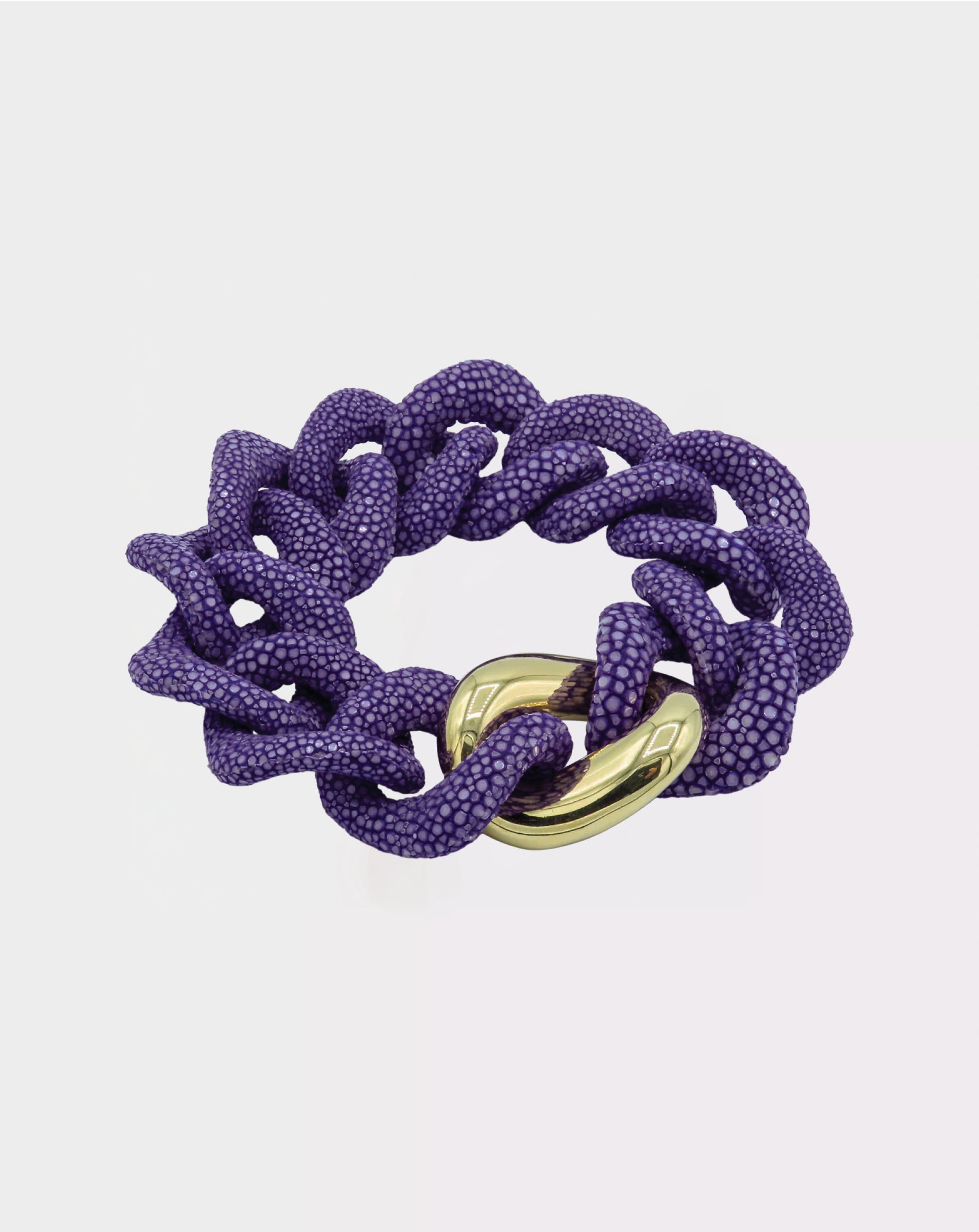Galuchat - Purple - Gold plated