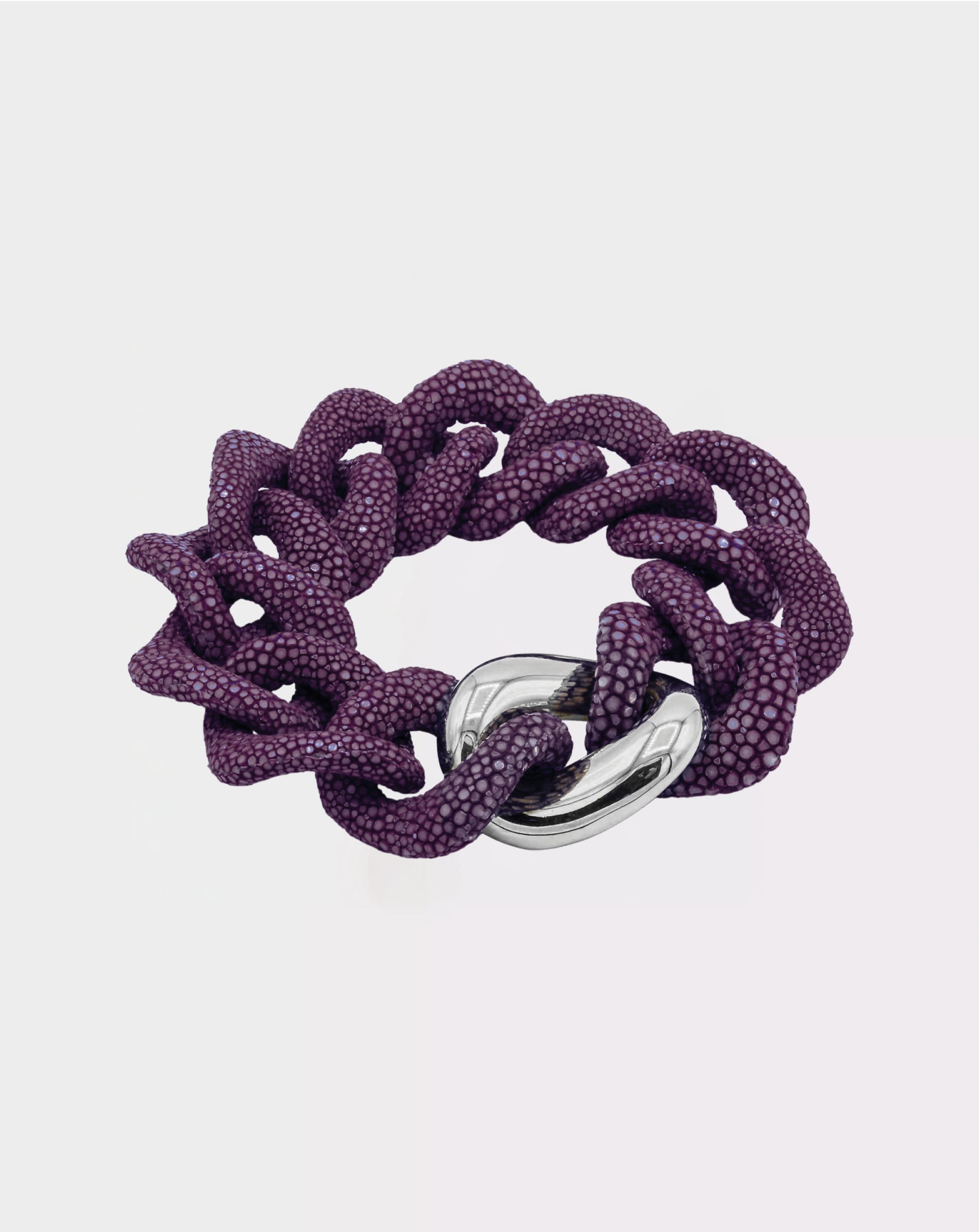 Galuchat - Violet - Gold plated