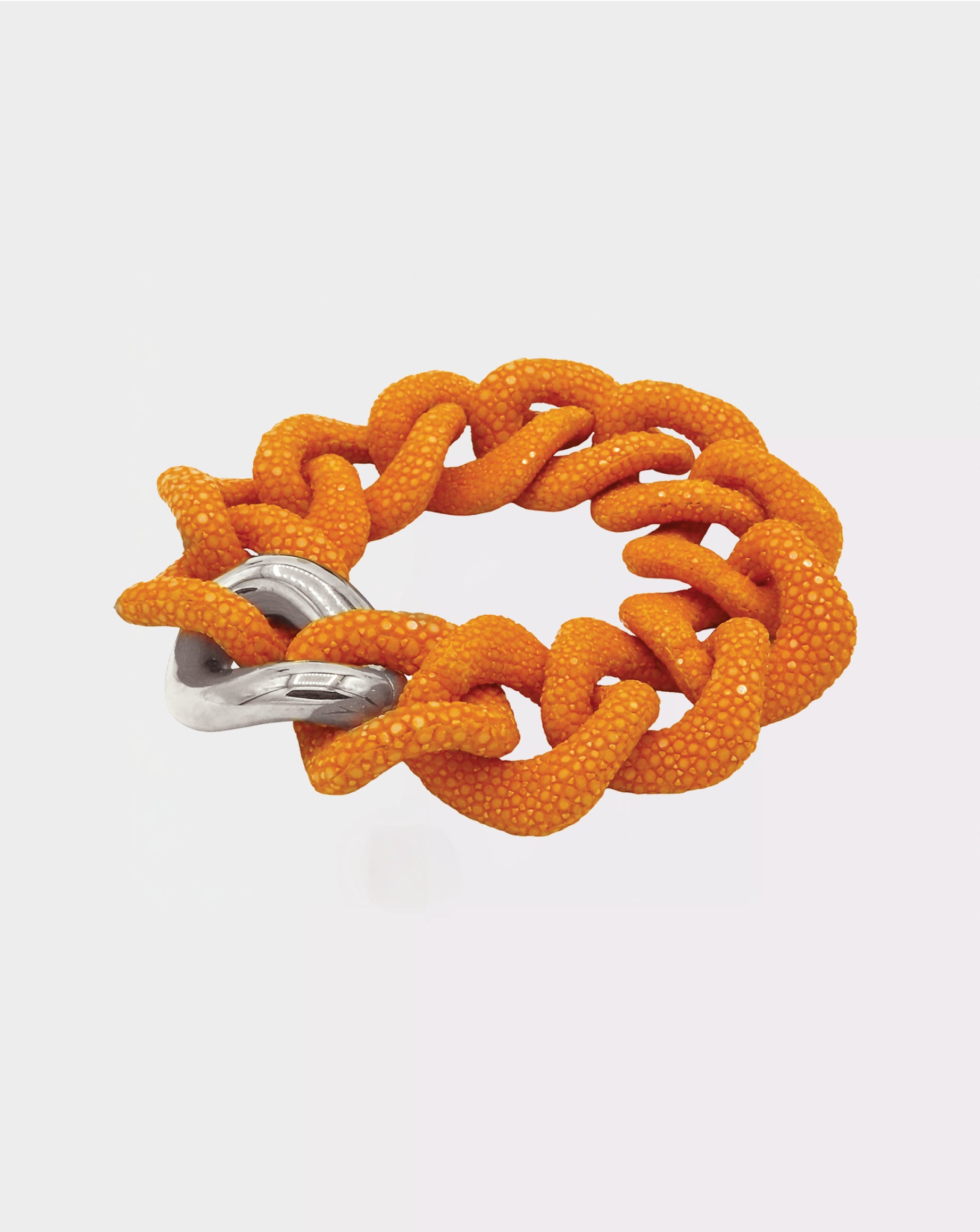 Galuchat - Salmon Orange - Gold plated