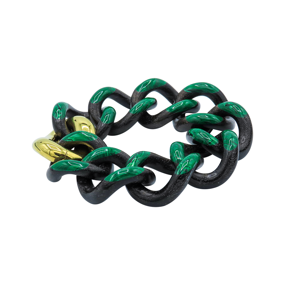 Ebony - Malachite - Gold plated