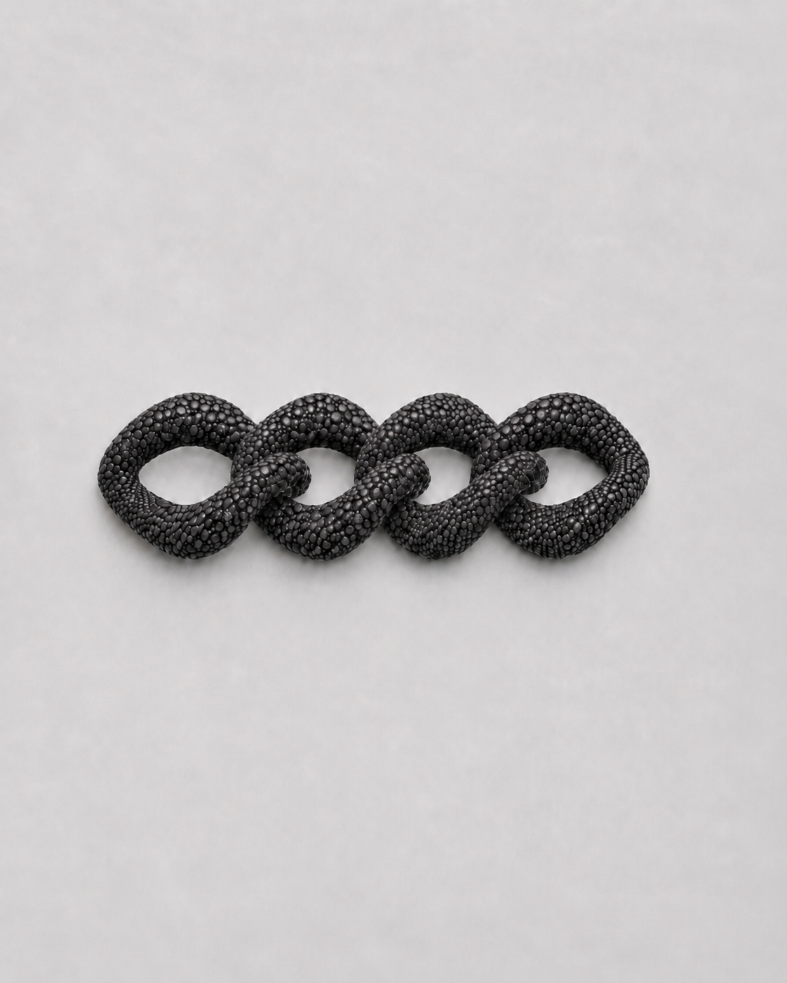Galuchat links - Black
