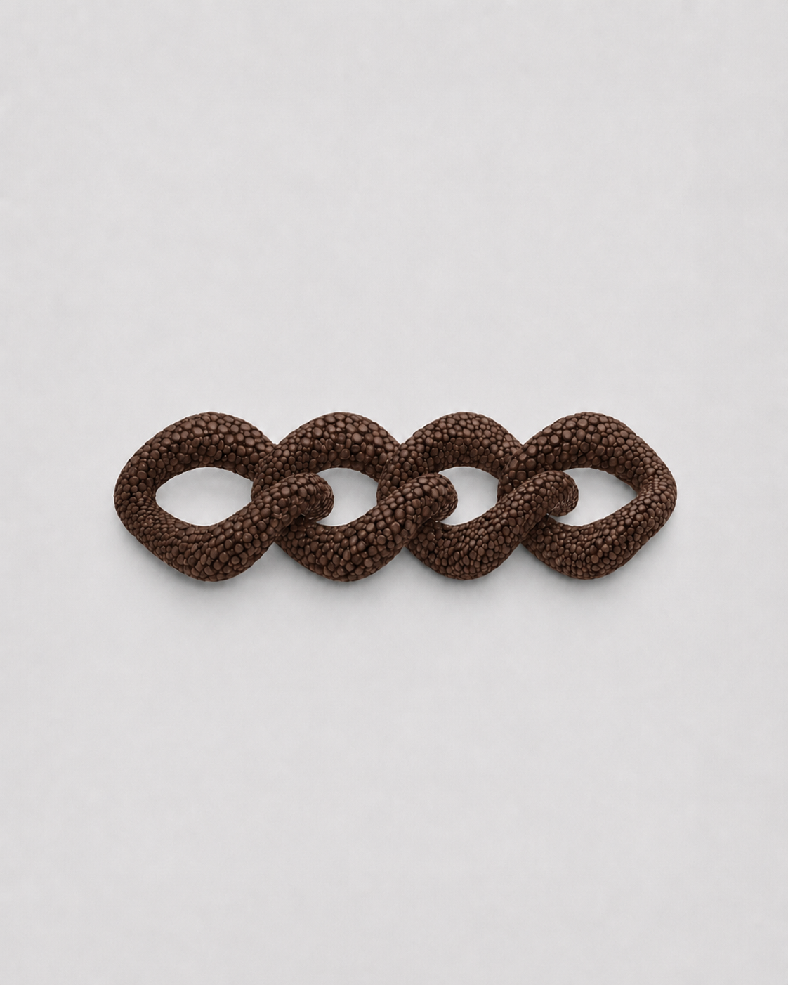 Galuchat links - Chocolate brown